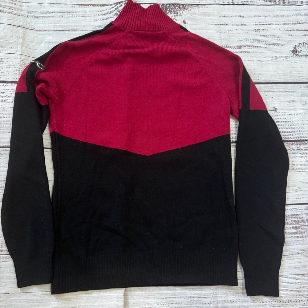KJUS 100% Merino Wool Ski Sweater – Red/Black – Size 36/S (Sample) - Picture 7 of 8